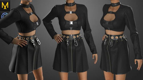 New Concept Outfit Female OBJ mtl FBX ZPRJ