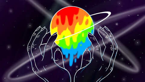 galaxy hands (digital artwork)