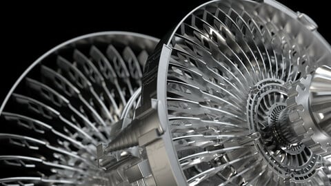 Precision Instrument Fan Propeller Gear Parts Turbine Metal Parts Engine Fan Blade Engine Exhaust Fan