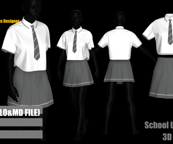 ArtStation School Uniform Game Assets