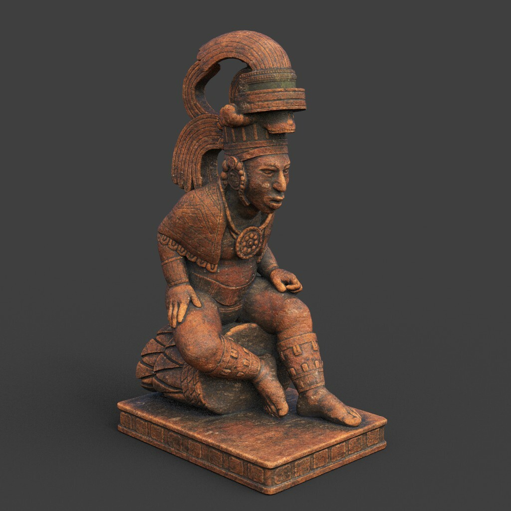 ArtStation - Low poly Mayan Inca Aztec Statue 220508 | Game Assets