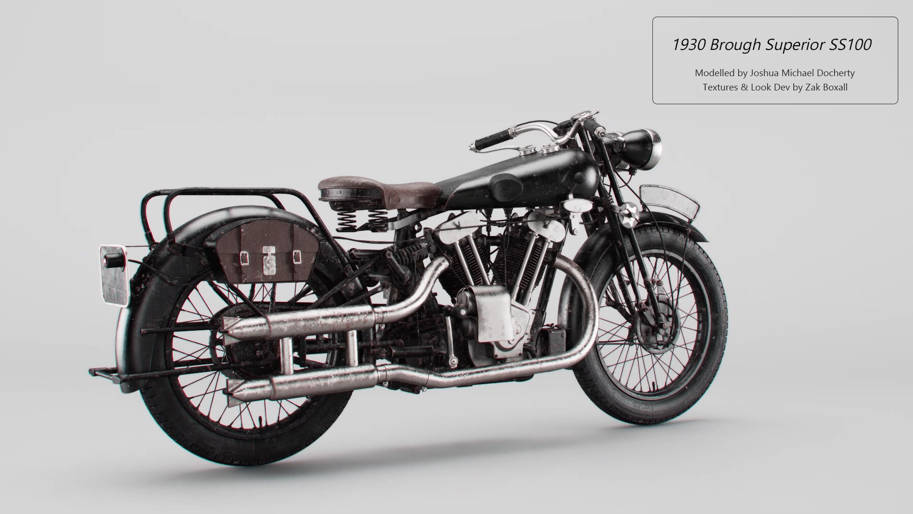 ArtStation - 1930 Brough Superior SS100 3D Model (for VFX Use Or Games ...