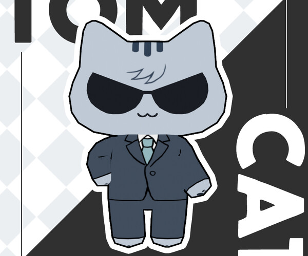 ArtStation - [original 3D avatar] tom cat [ Vrc / VRM / unity] | Game ...