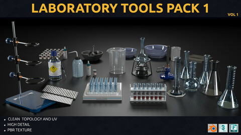 laboratory tools pack 1 3D model