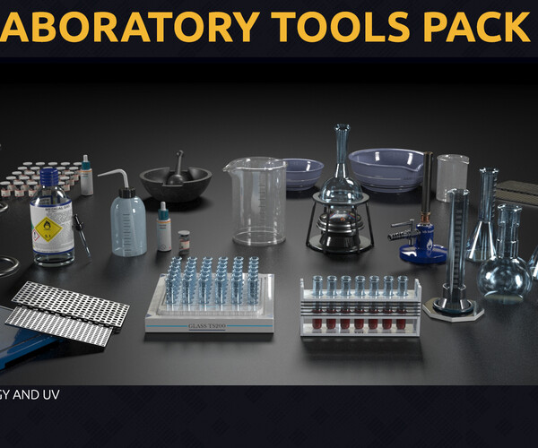 ArtStation laboratory equipment pack 1 3D model Game Assets