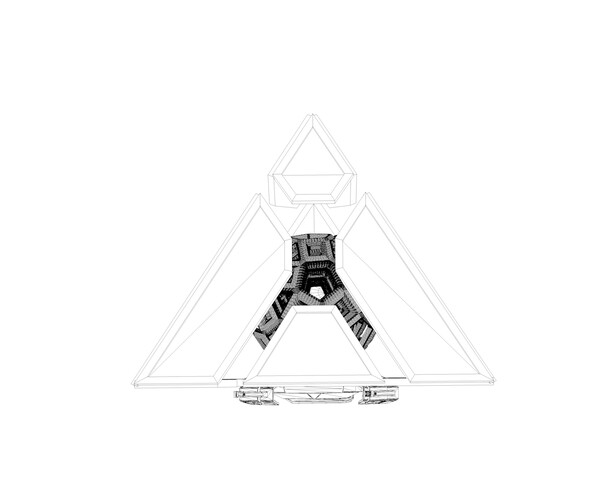 ArtStation - Triangular Pyramid Triangle Sci-Fi Cube Block Matrix Core ...