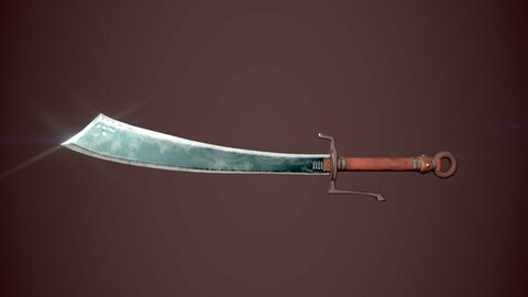 Low Poly Game-Ready Fantasy Heavy Sword