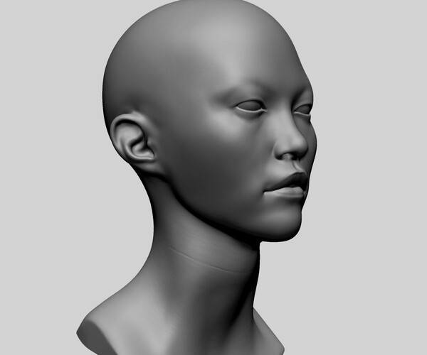 ArtStation - Asian Female Head A | Resources