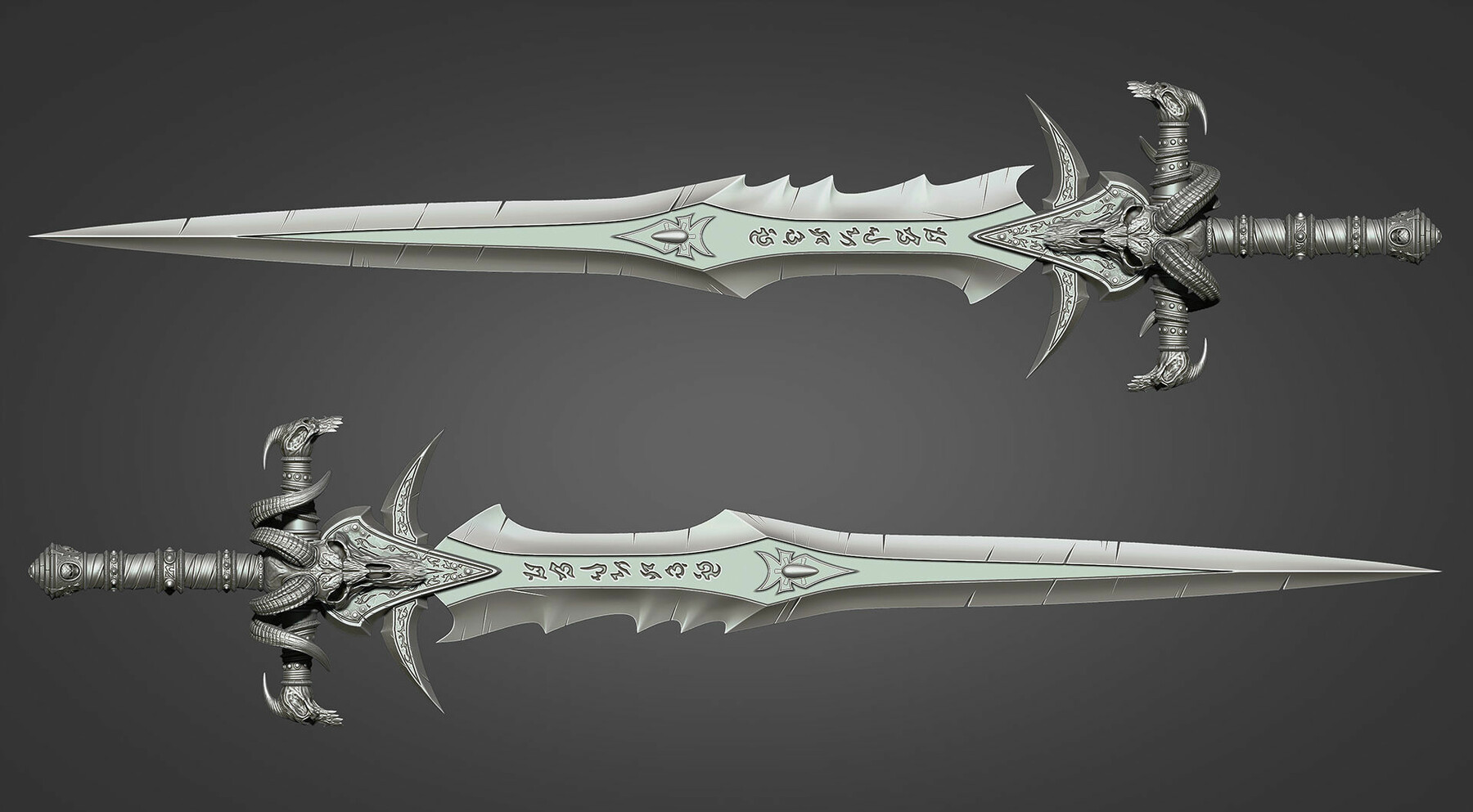 Frostmorn sword 3D print model 3D model 3D printable