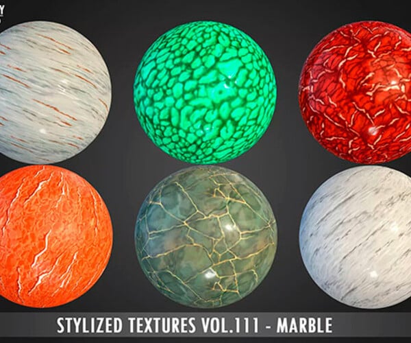 ArtStation - Stylized Marble Vol.111 - Stylized Textures | Game Assets