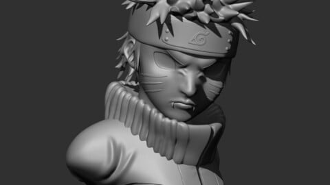 Naruto rage mode fan art 3d model