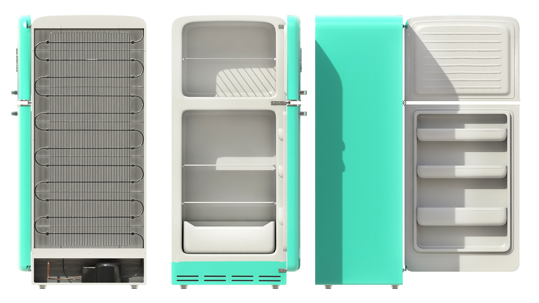 SMEG Mini Fridge, 3D CAD Model Library