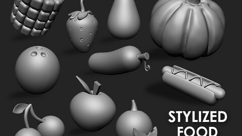 Stylized Food IMM Brushes 10 in one