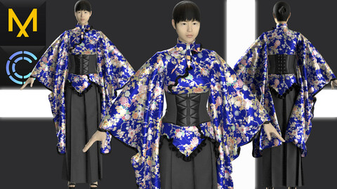 New Chinese Dress Folk OBJ mtl FBX ZPRJ