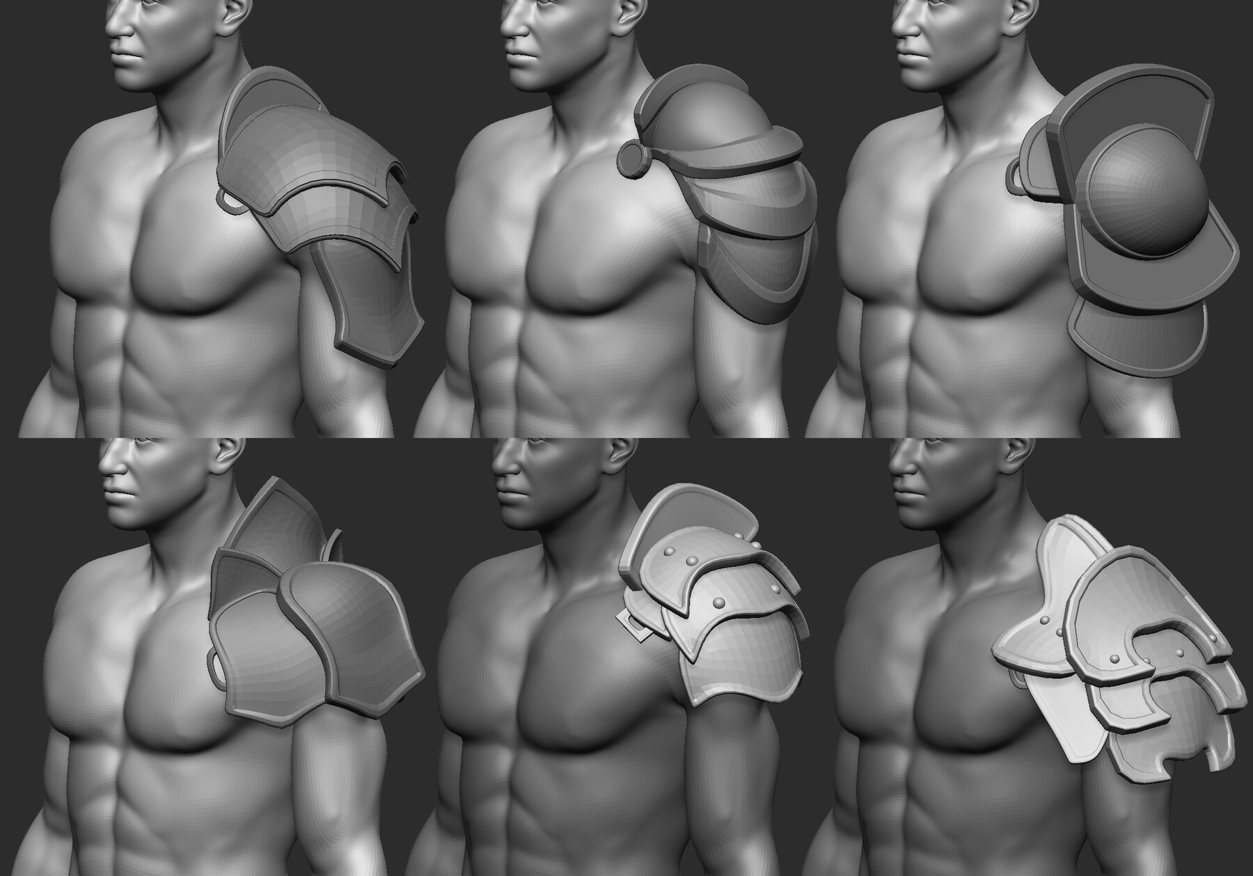 how to make shoulder armor in zbrush