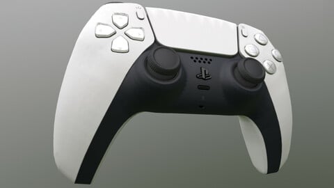 DUALSENSE CONTROLLER PLAYSTATION 5 low-poly PBR