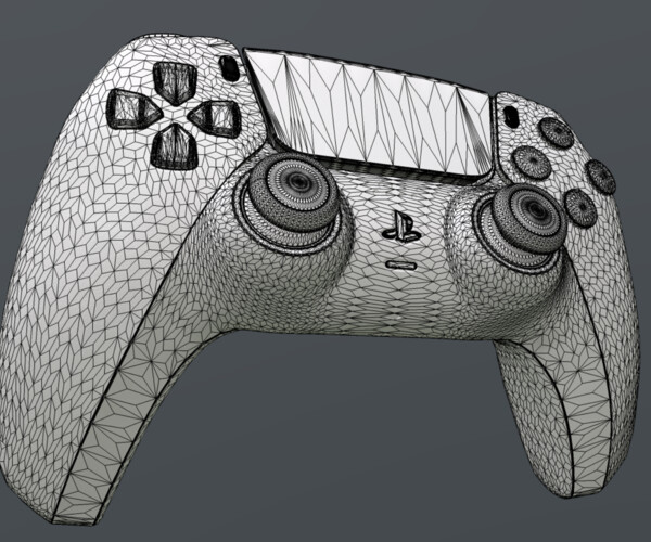 ArtStation - DUALSENSE CONTROLLER PLAYSTATION 5 low-poly PBR | Game Assets