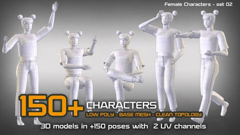 150+ Female Characters -set 02