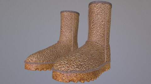 UGG SHORT SHOES low-poly PBR