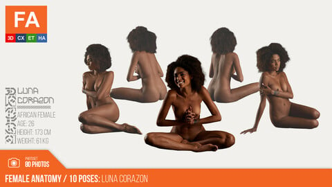 Female Anatomy | Luna Corazon 10  Various Poses | 80 Photos