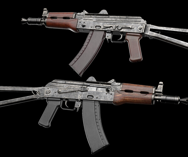 ArtStation - AKS-74U AKS-74UN Kalashnikov Assault Carbine Rifle (Game ...