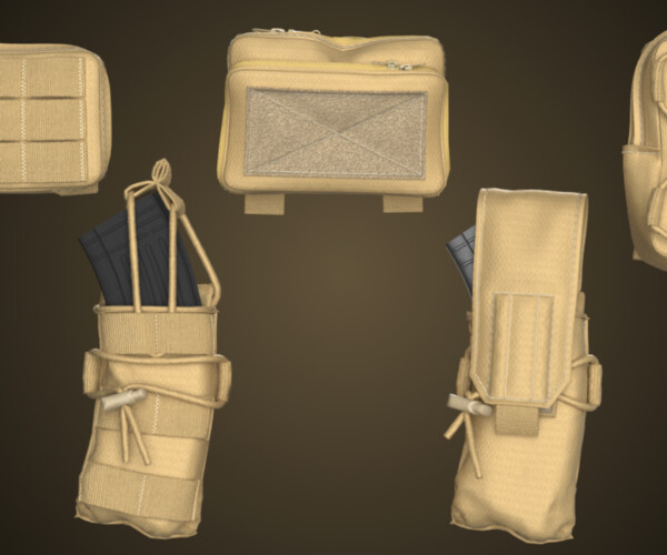 ArtStation - 5 Tactical pouches pack - Marvelous Designer / CLO3D ...