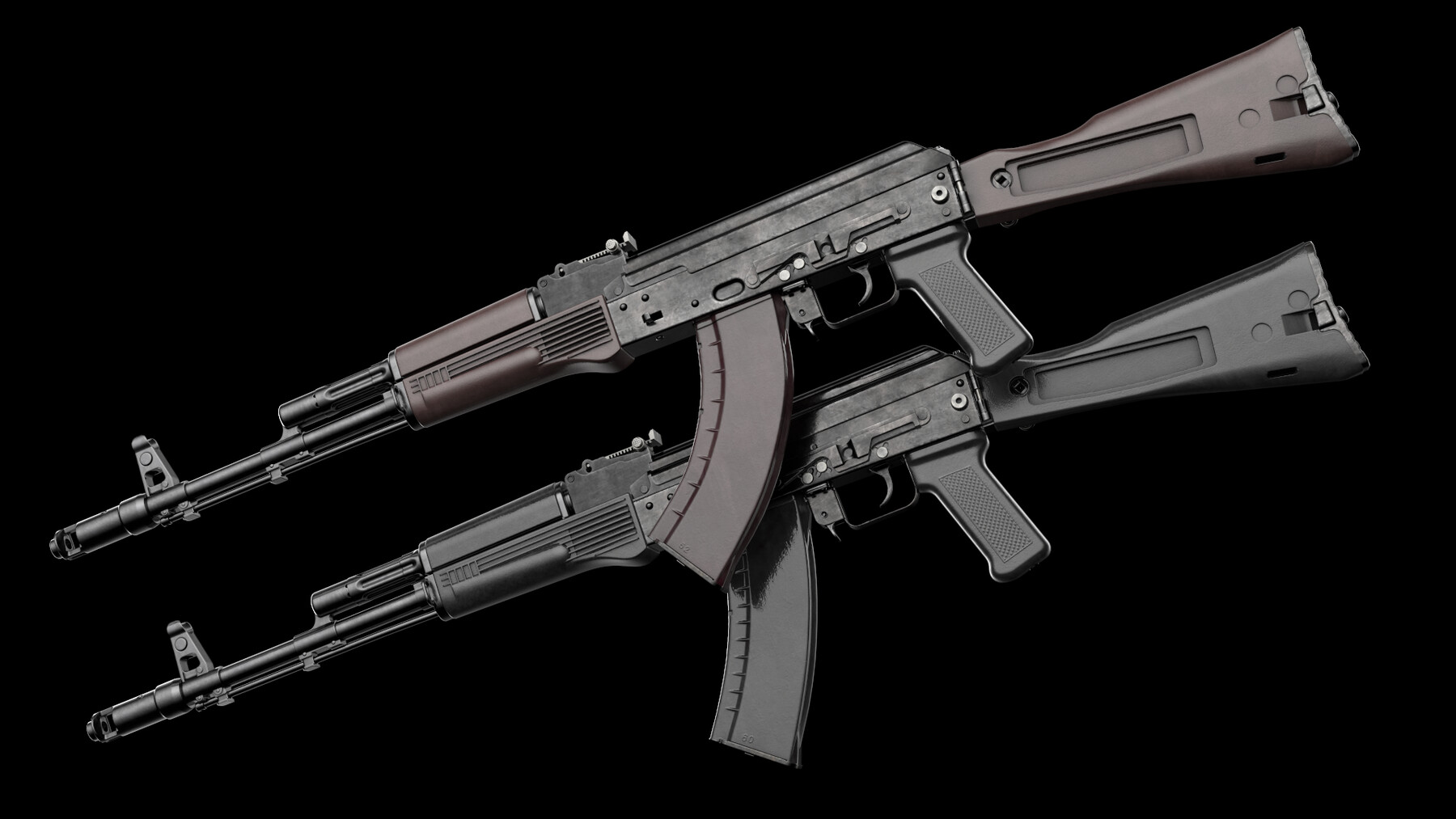 ArtStation AK74M AK101 AK103 Kalashnikov Assault Rifles (Game