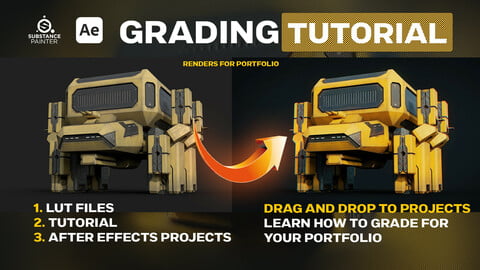 Grading 3D Rendered Images Tutorial from Substance painter
