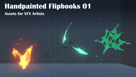 Handpainted Flipbooks 01- Assets for VFX Artists