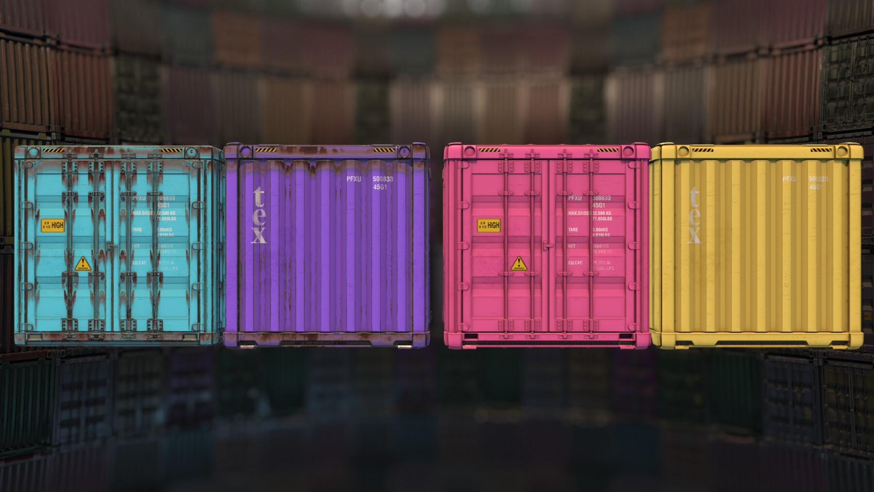 ArtStation Cargo Shipping Container Game Assets