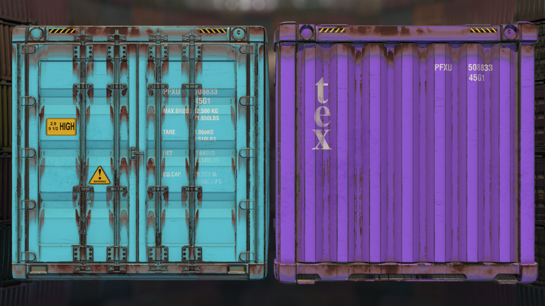 ArtStation Cargo Shipping Container Game Assets