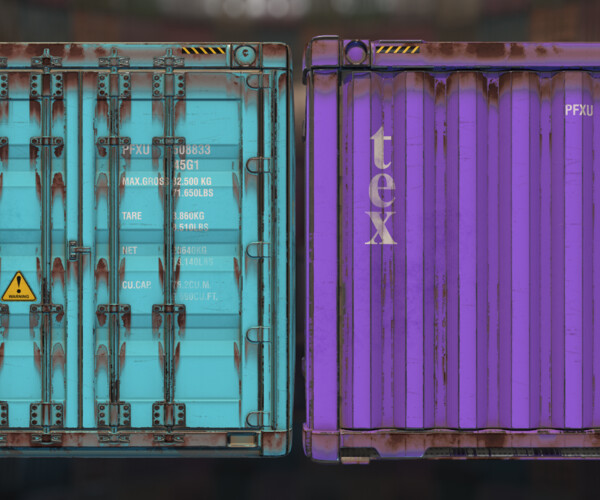 ArtStation Cargo Shipping Container Game Assets