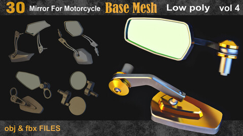 30 Mirror For Motorcycle Base Mesh  vol 4