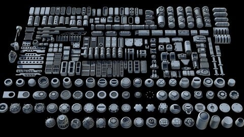 Sci-Fi KitBash and Props Pack I