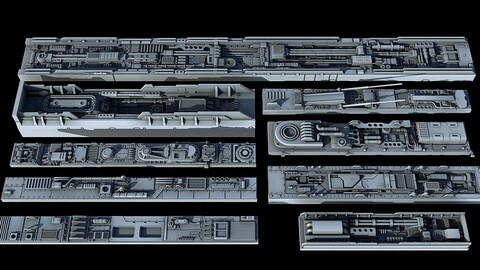 Sci-Fi KitBash Detail and Structure Pack III