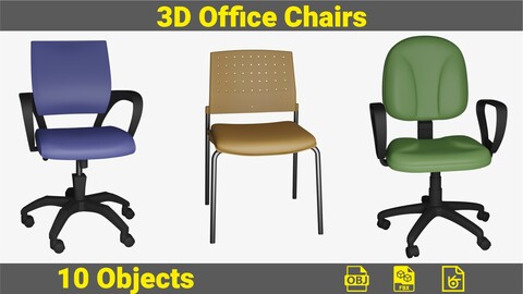 3D office Chairs