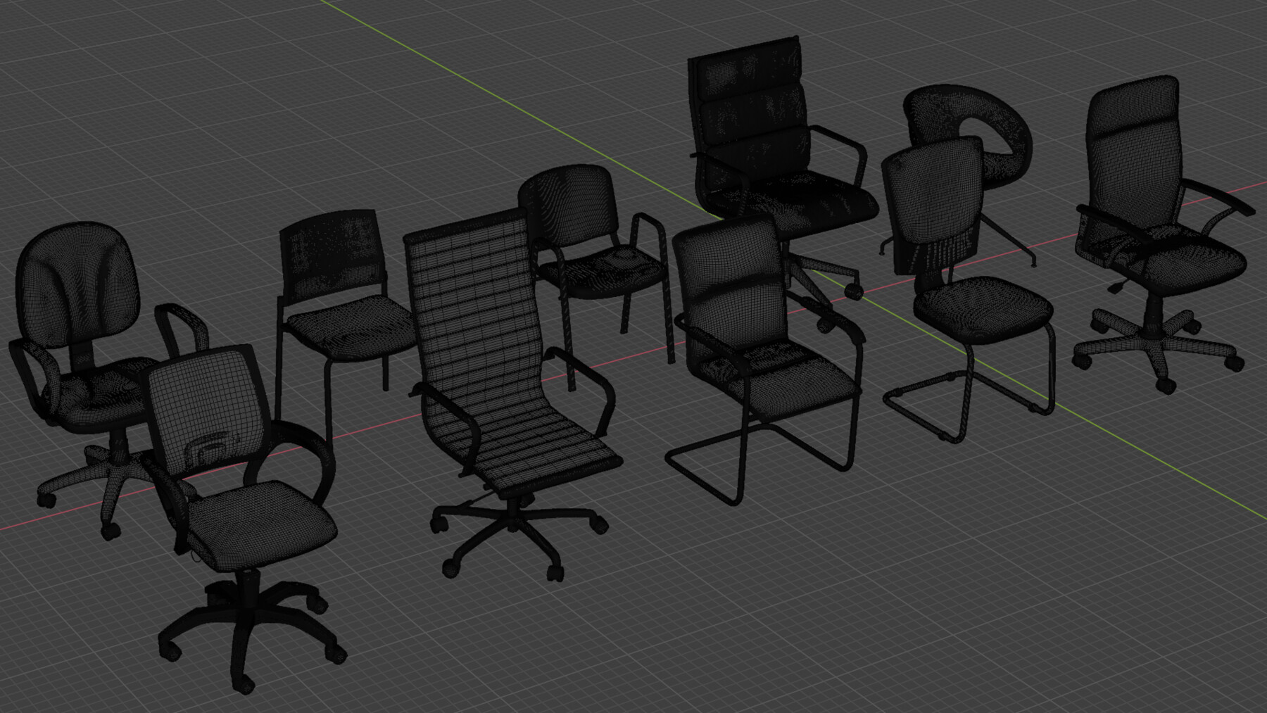 ArtStation 3D office Chairs Game Assets