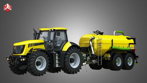 JCB - 8000 Tractor with Zunhammer Liquid Manure Trailer