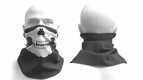 Balaclava Mask (Marvelous Designer / Clo 3D project+OBJ)