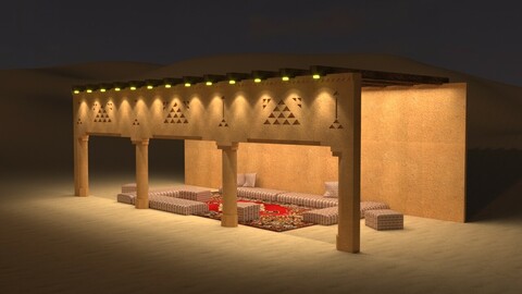 Traditional Arabic Outdoor Dining Salon