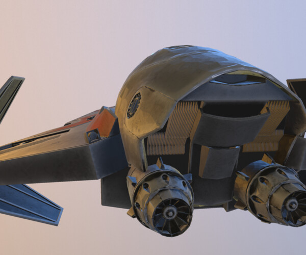 ArtStation - STAR WARS JEDI INTERCEPTOR STARSHIP low-poly PBR | Game Assets