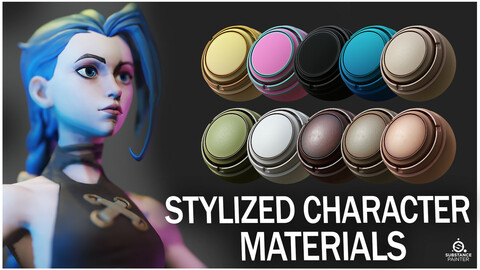 10 Stylized Character Smart Materials Pack - Substance Painter