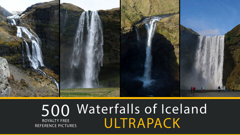500 Waterfalls of Iceland Reference Pictures Ultrapack