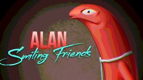 Alan from Smiling Friends Rigged 3D Model