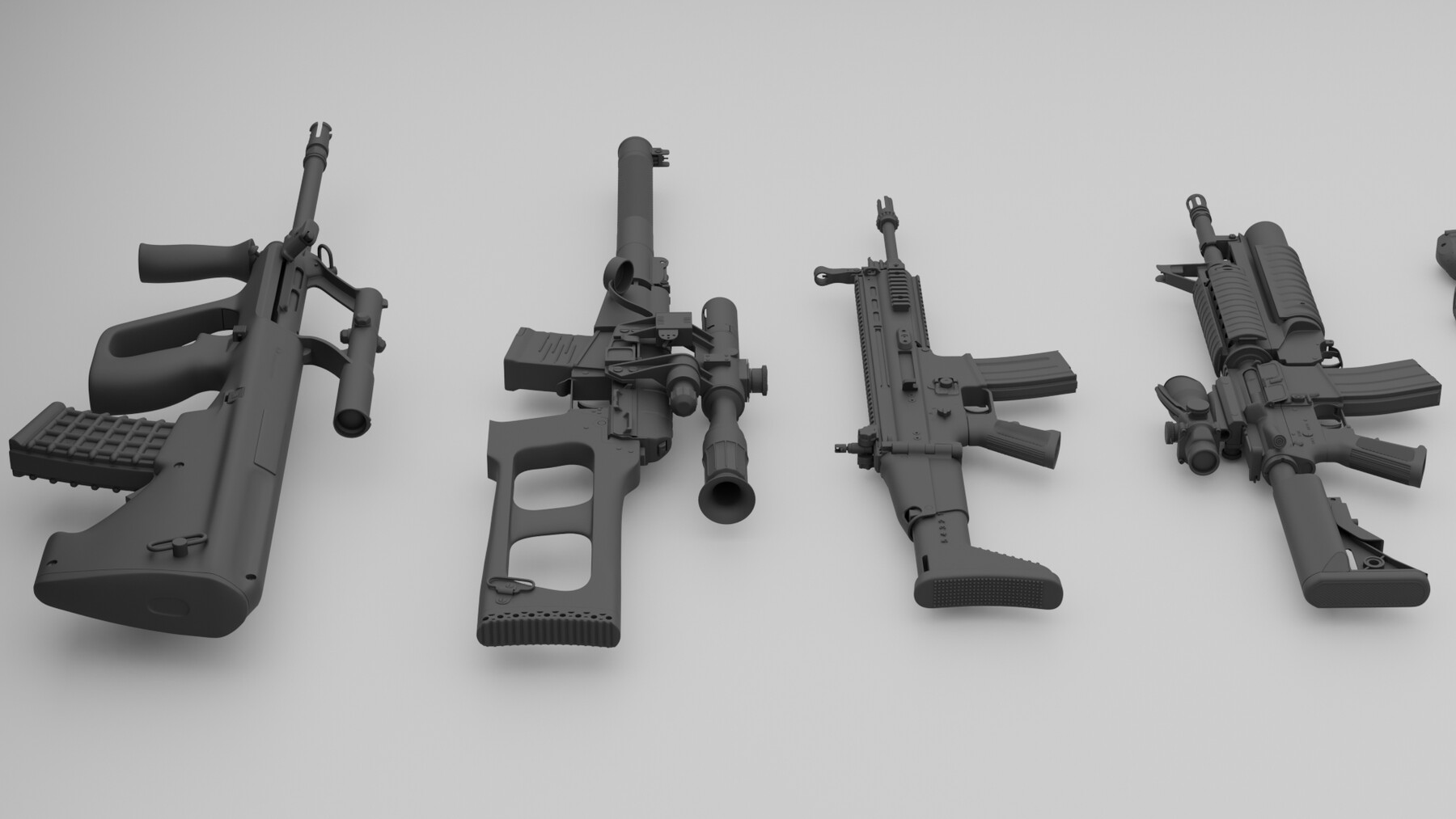 ArtStation - 3D Gun Kitbash Game Ready Vol.01 | Resources