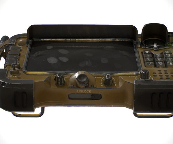 ArtStation Retrofuturism Touch Pad Game Assets