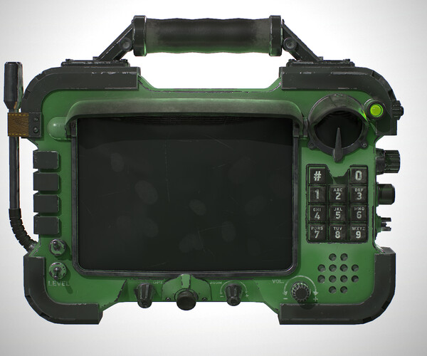 ArtStation Retrofuturism Touch Pad Game Assets