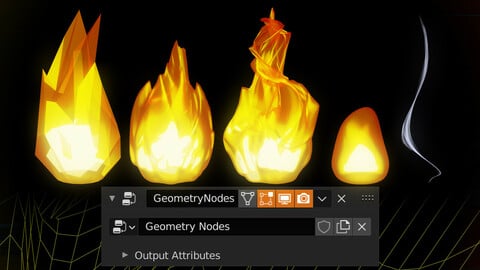 Fire in Geometry Nodes fields | Blender 3.0
