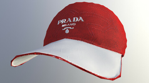 PRADA BASEBALL CAP low-poly PBR