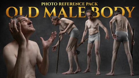Old Male Body Photo Reference Pack For Artists 211 JPEGs